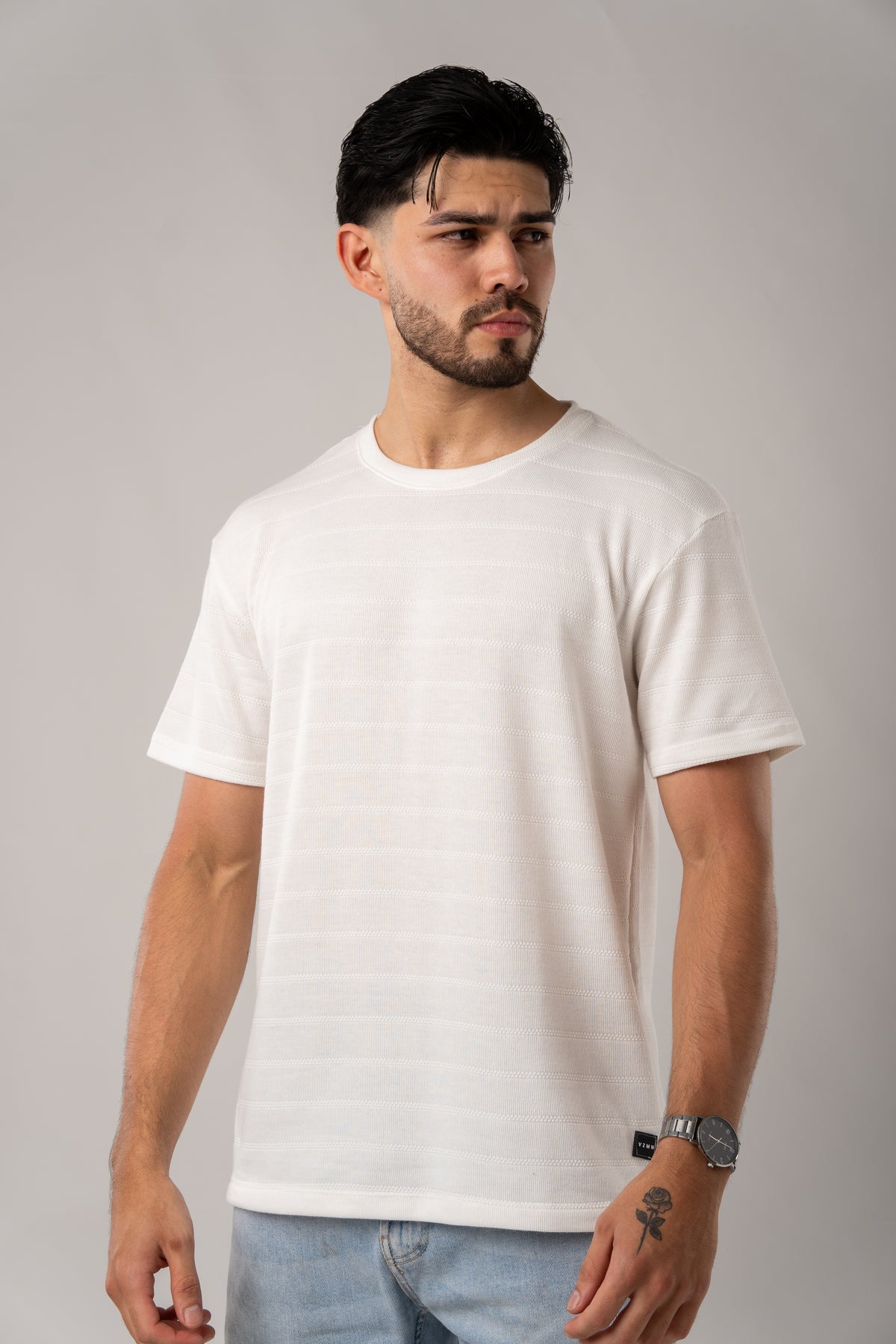 T-Shirt Text H Blanca hueso - Voszmen