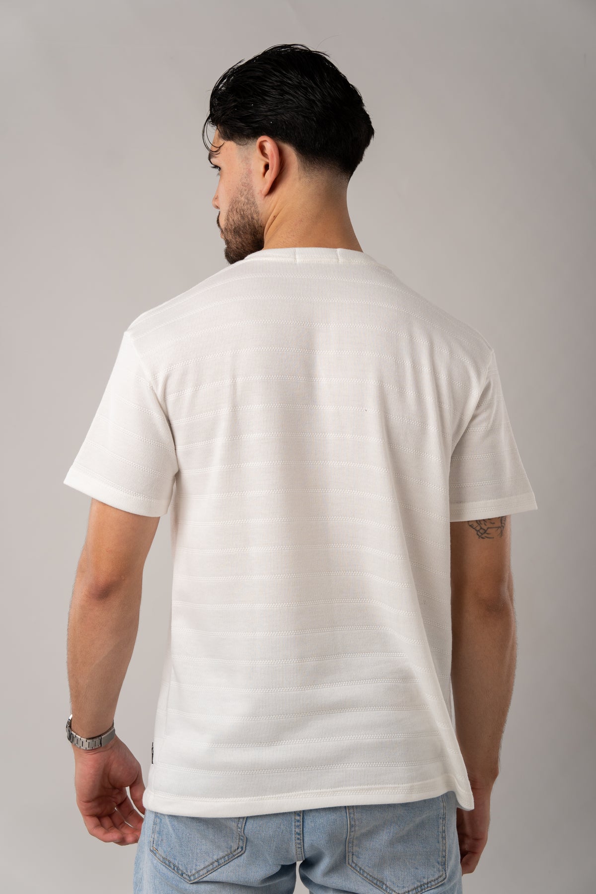 T-Shirt Text H Blanca hueso - Voszmen