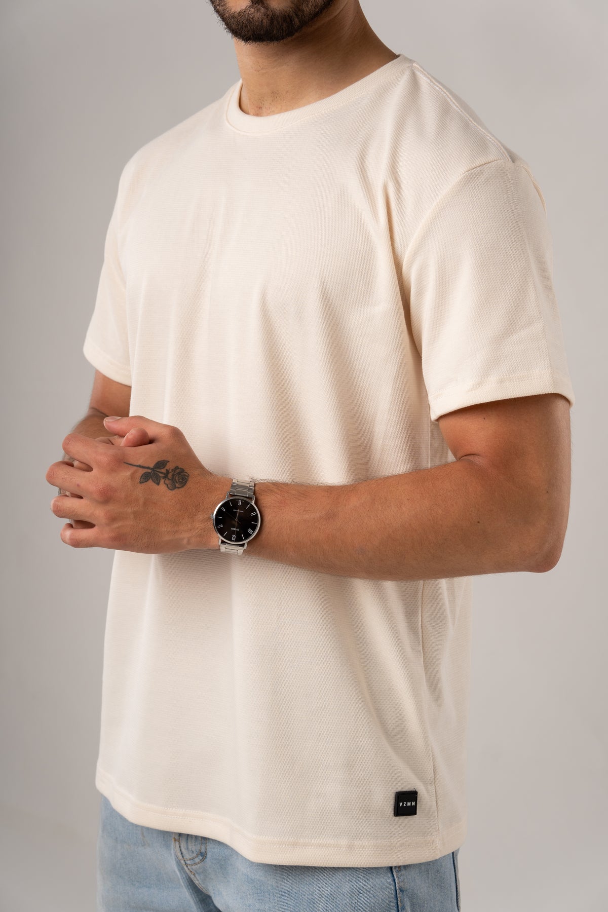 T-Shirt Text C Crema - Voszmen