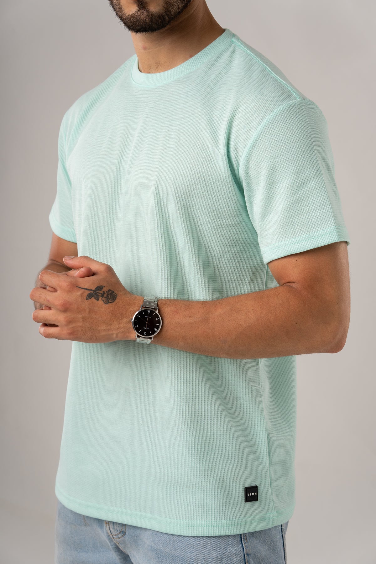 T-Shirt Text M Menta - Voszmen