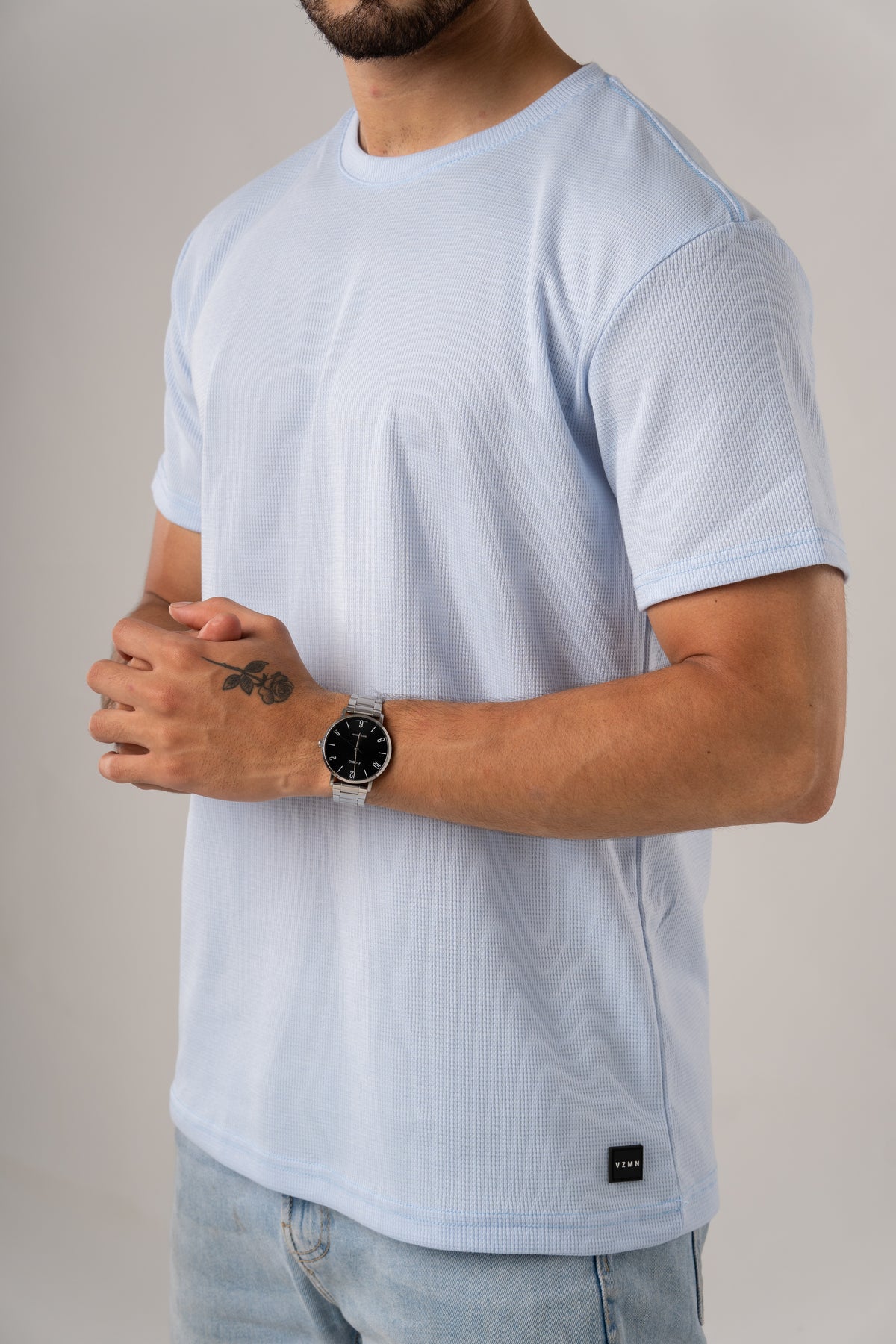 T-Shirt Text M Celeste Claro - Voszmen