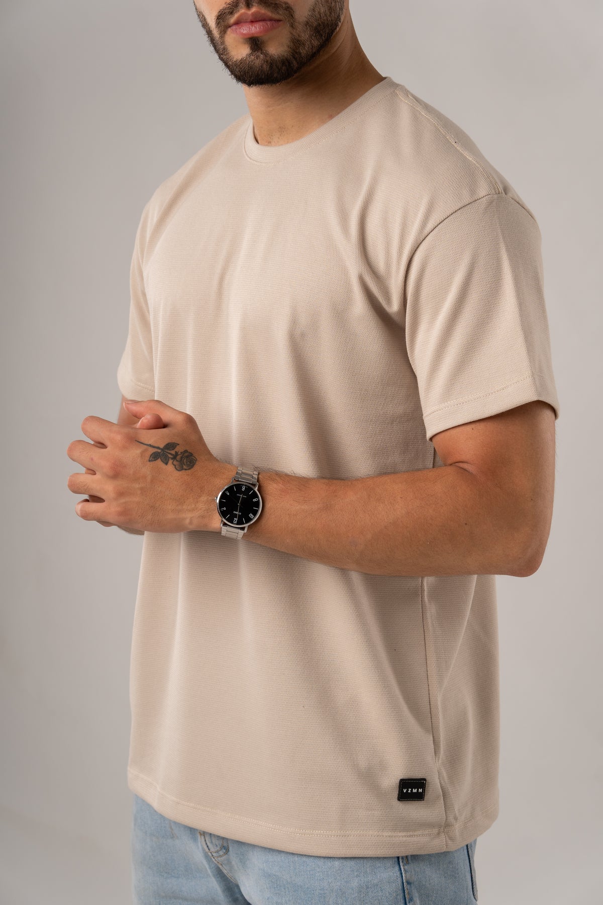 T-Shirt Text C Beige - Voszmen