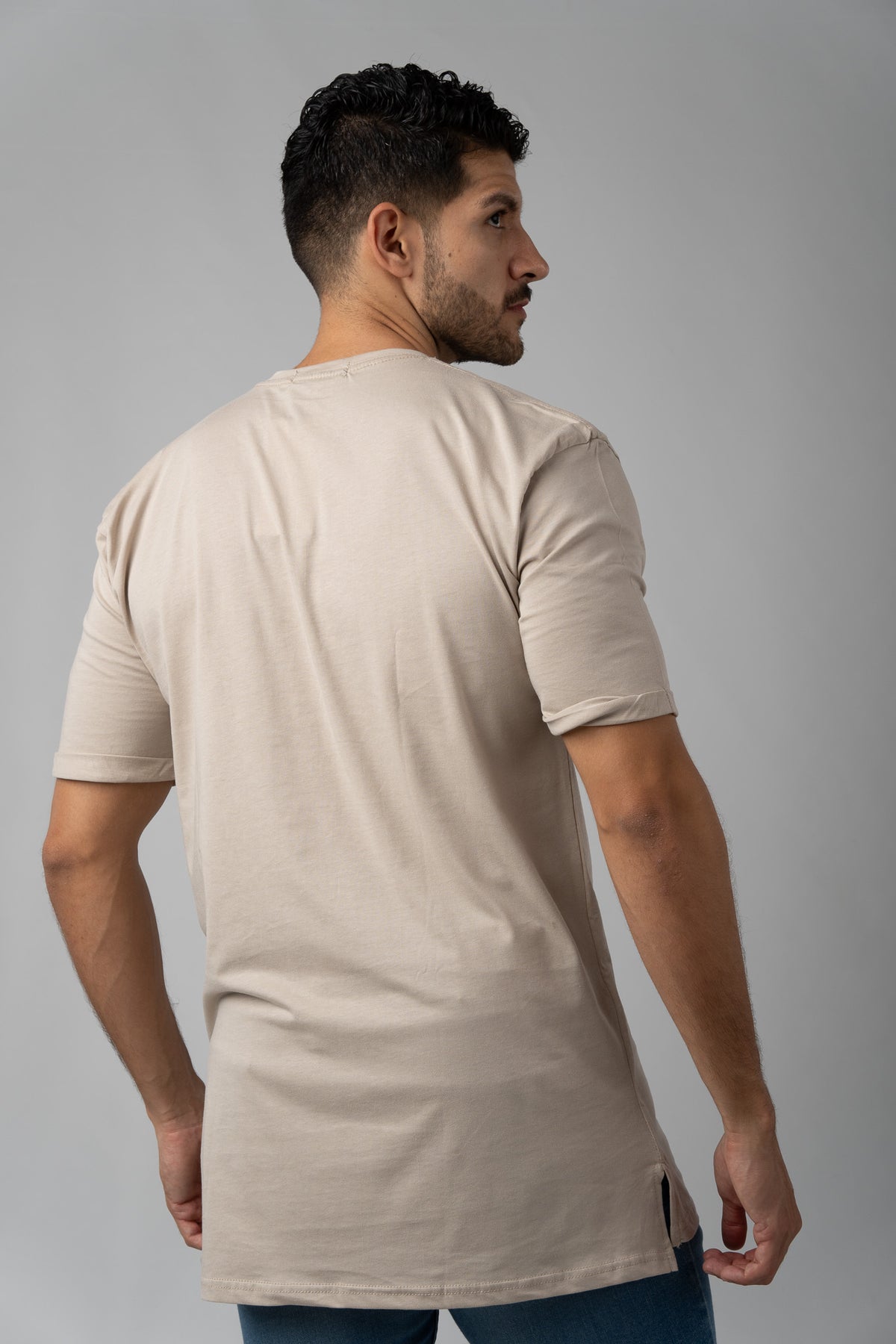 Camiseta Long Fit Beige - Voszmen
