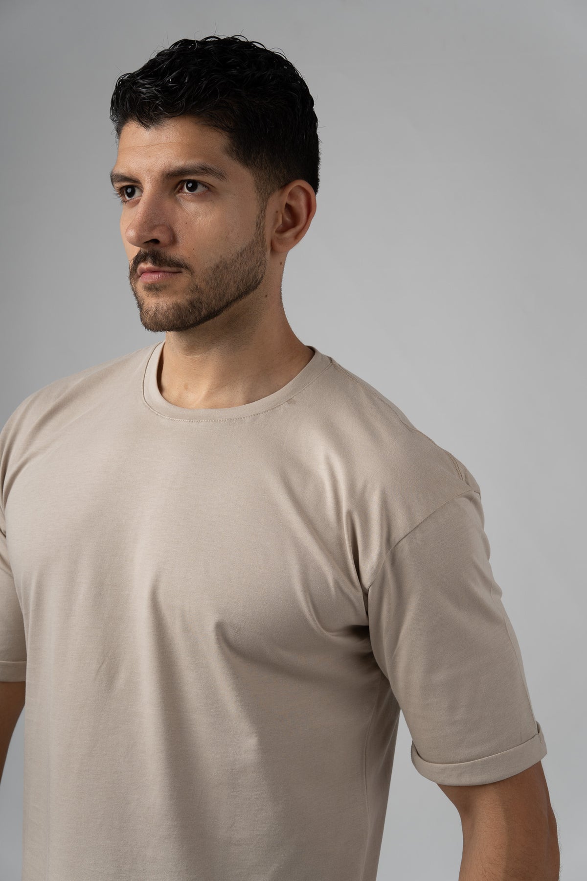 Camiseta Long Fit Beige - Voszmen