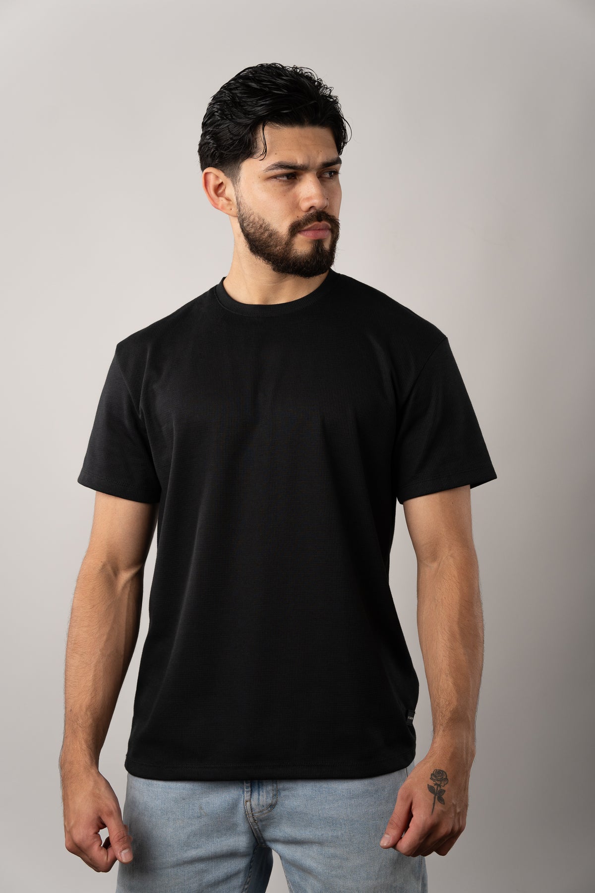 T-Shirt Text M Negro - Voszmen
