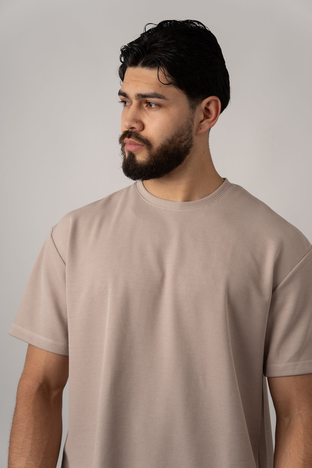 T-Shirt Text F Beige - Voszmen