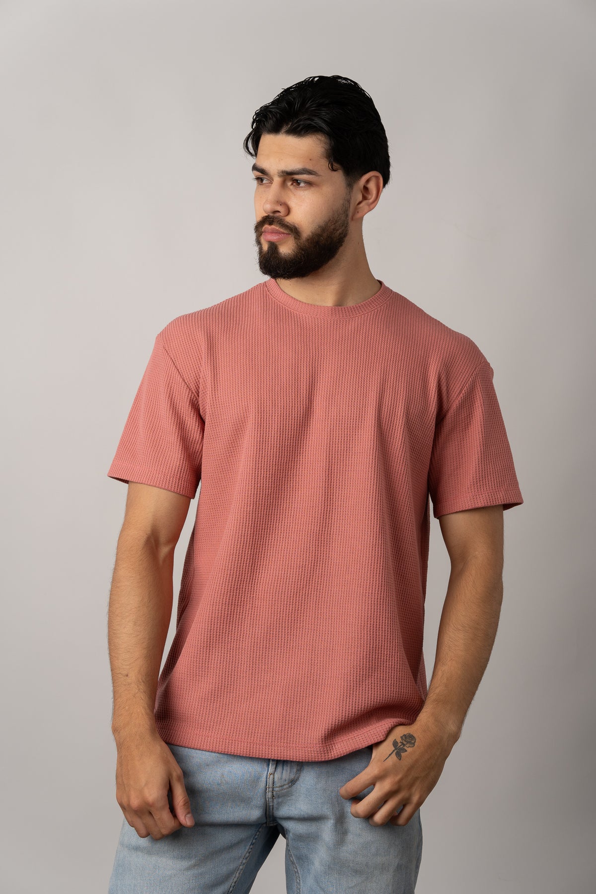 T-Shirt Text Q Dark Rose - Voszmen