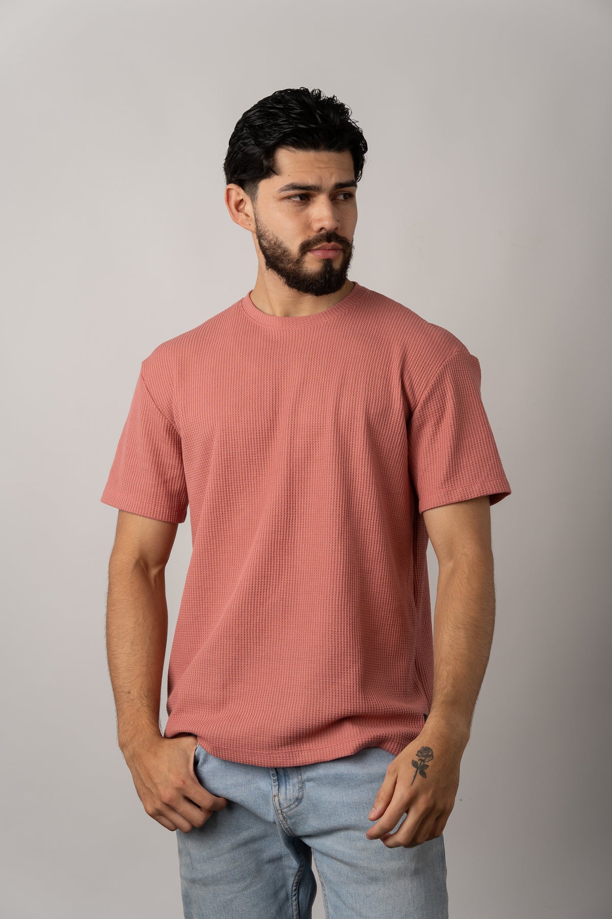 T-Shirt Text Q Dark Rose - Voszmen