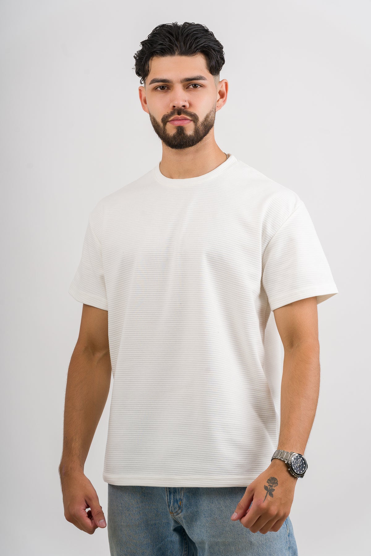 T-Shirt Text B Blanco H - Voszmen