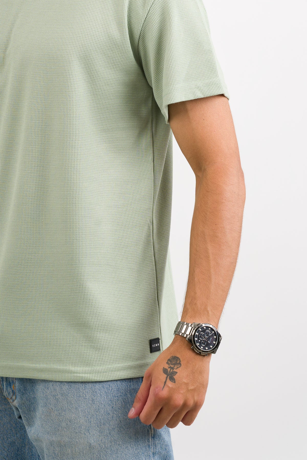 T-Shirt Text M Verde Pastel - Voszmen