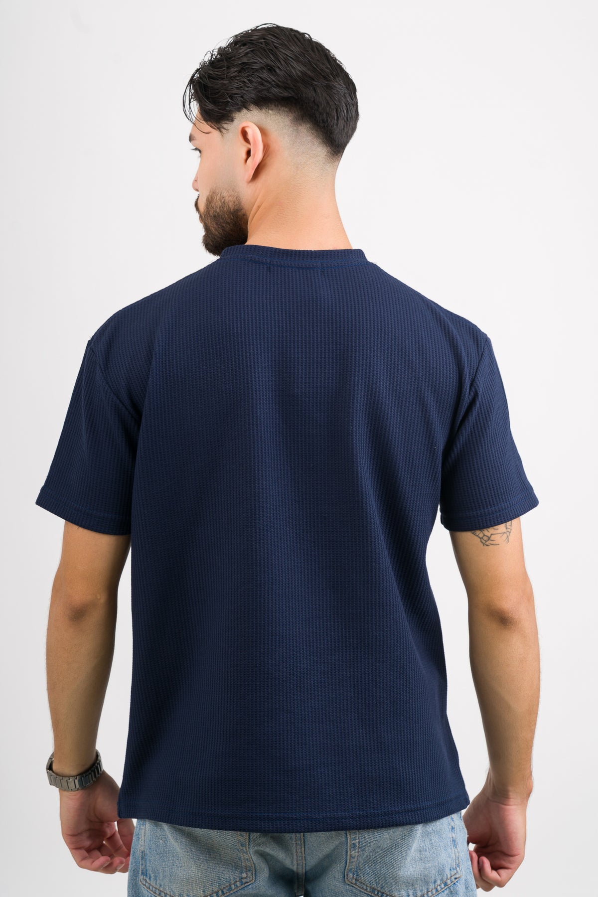 T-Shirt Text Q Azul Navy - Voszmen