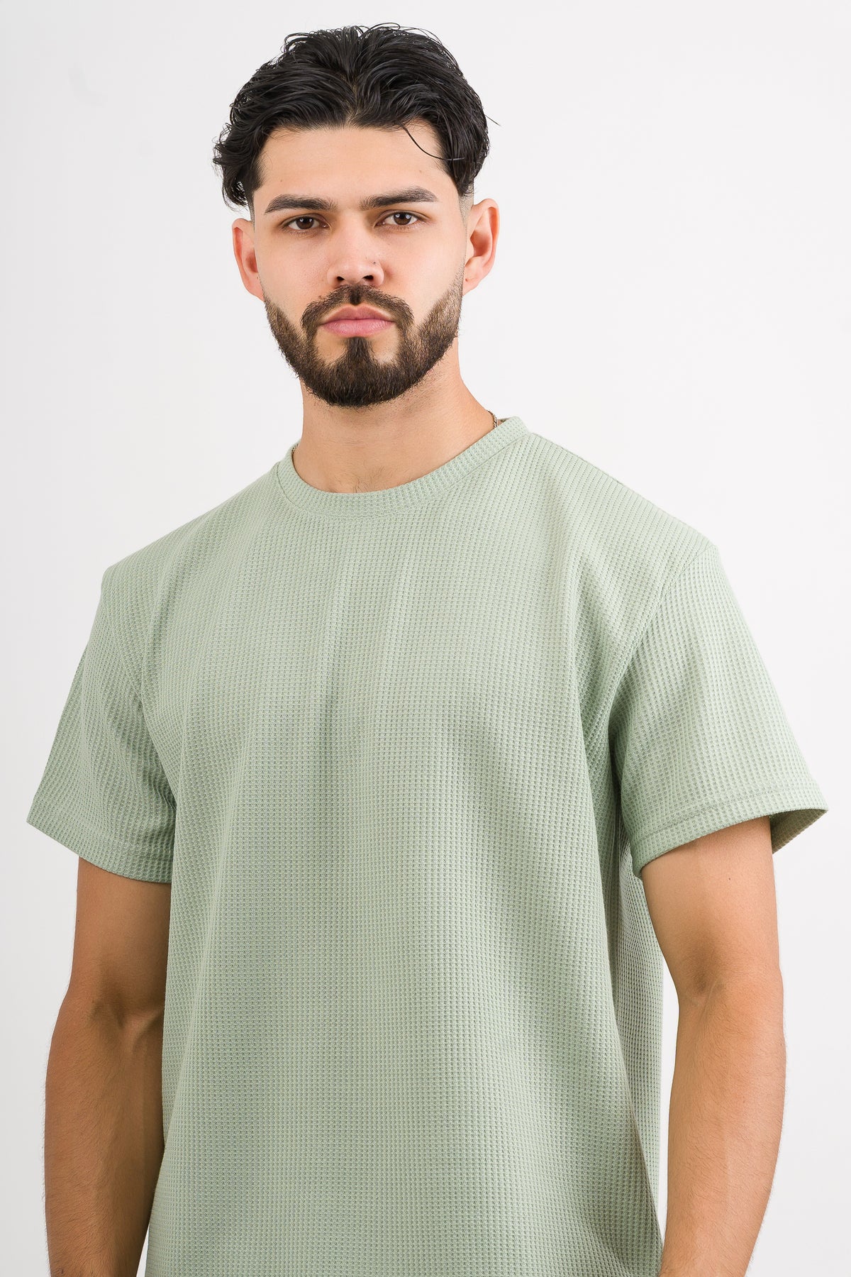 T-Shirt Text Q Verde Pastel - Voszmen