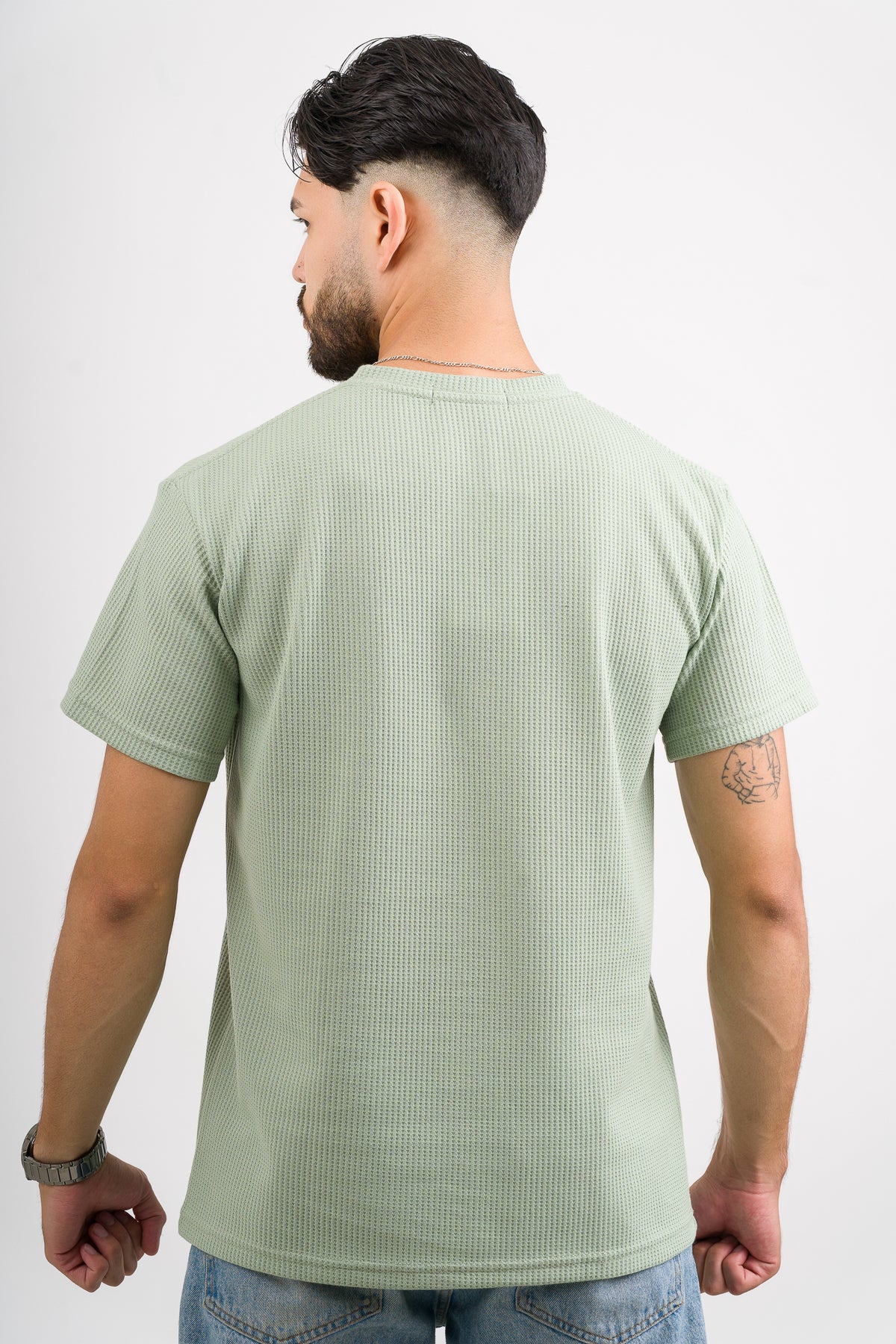 T-Shirt Text Q Verde Pastel - Voszmen