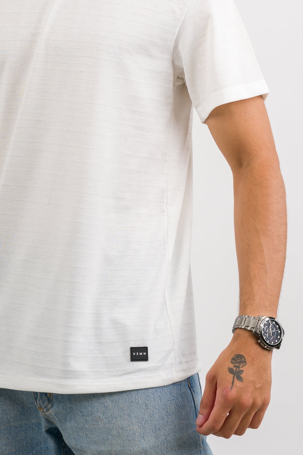 T-Shirt Text LC Blanco Hueso - Voszmen