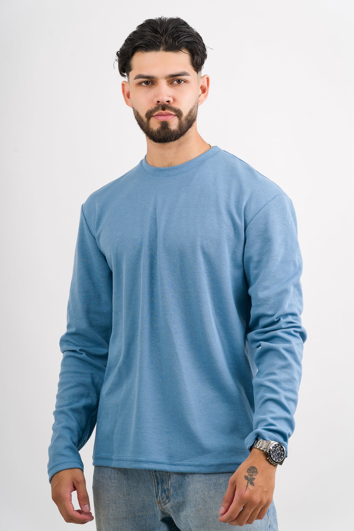 Camiseta ML Text M Celeste Dark - Voszmen