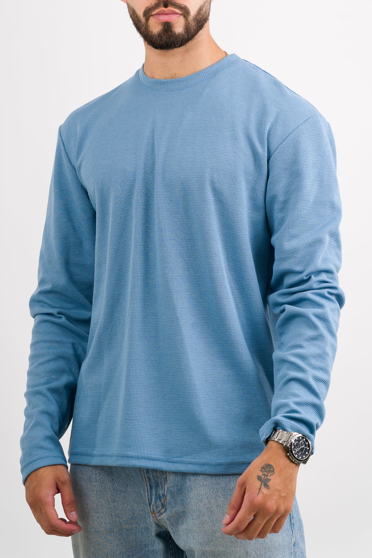 Camiseta ML Text M Celeste Dark - Voszmen