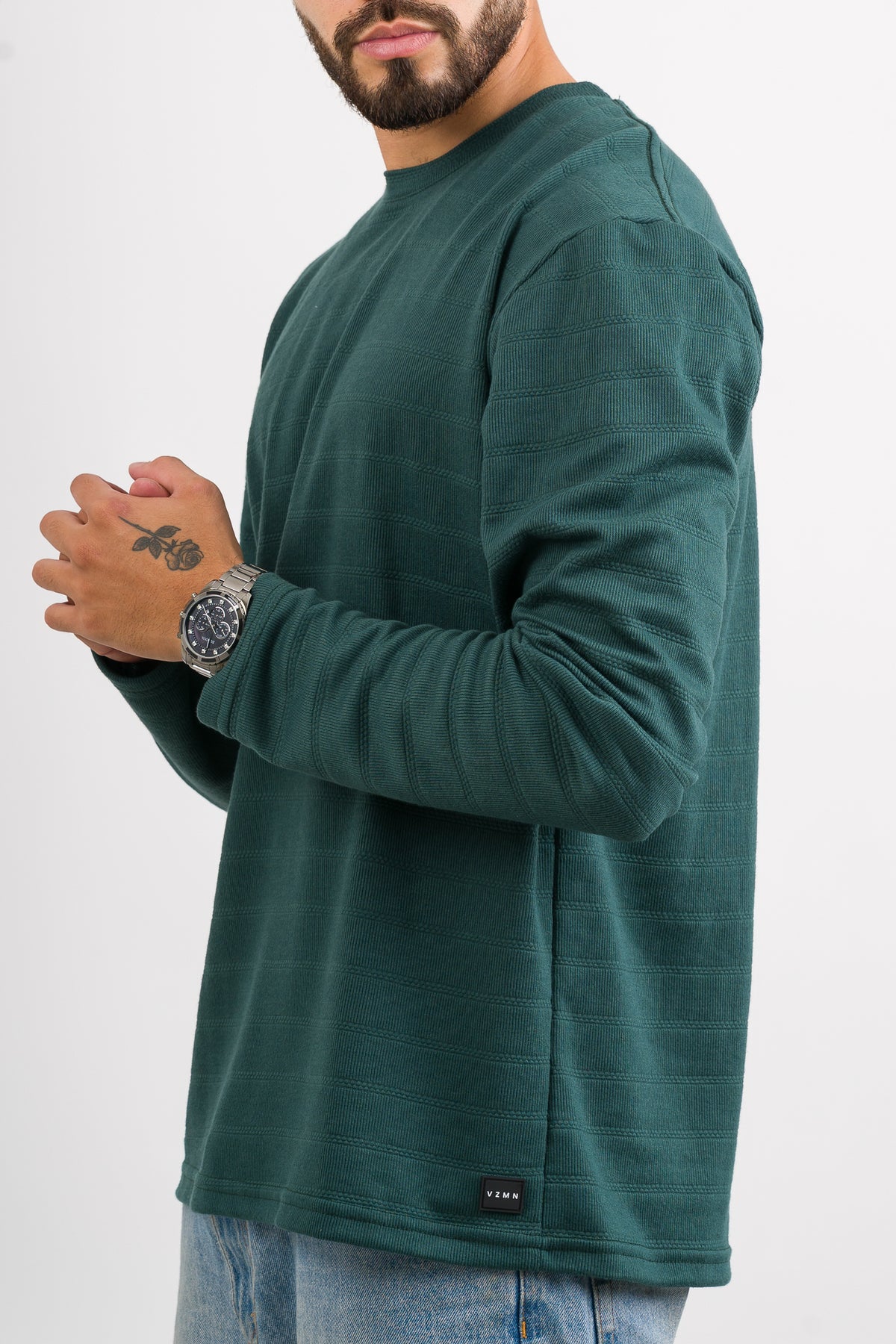 Camiseta ML Text H Verde Esmeralda - Voszmen