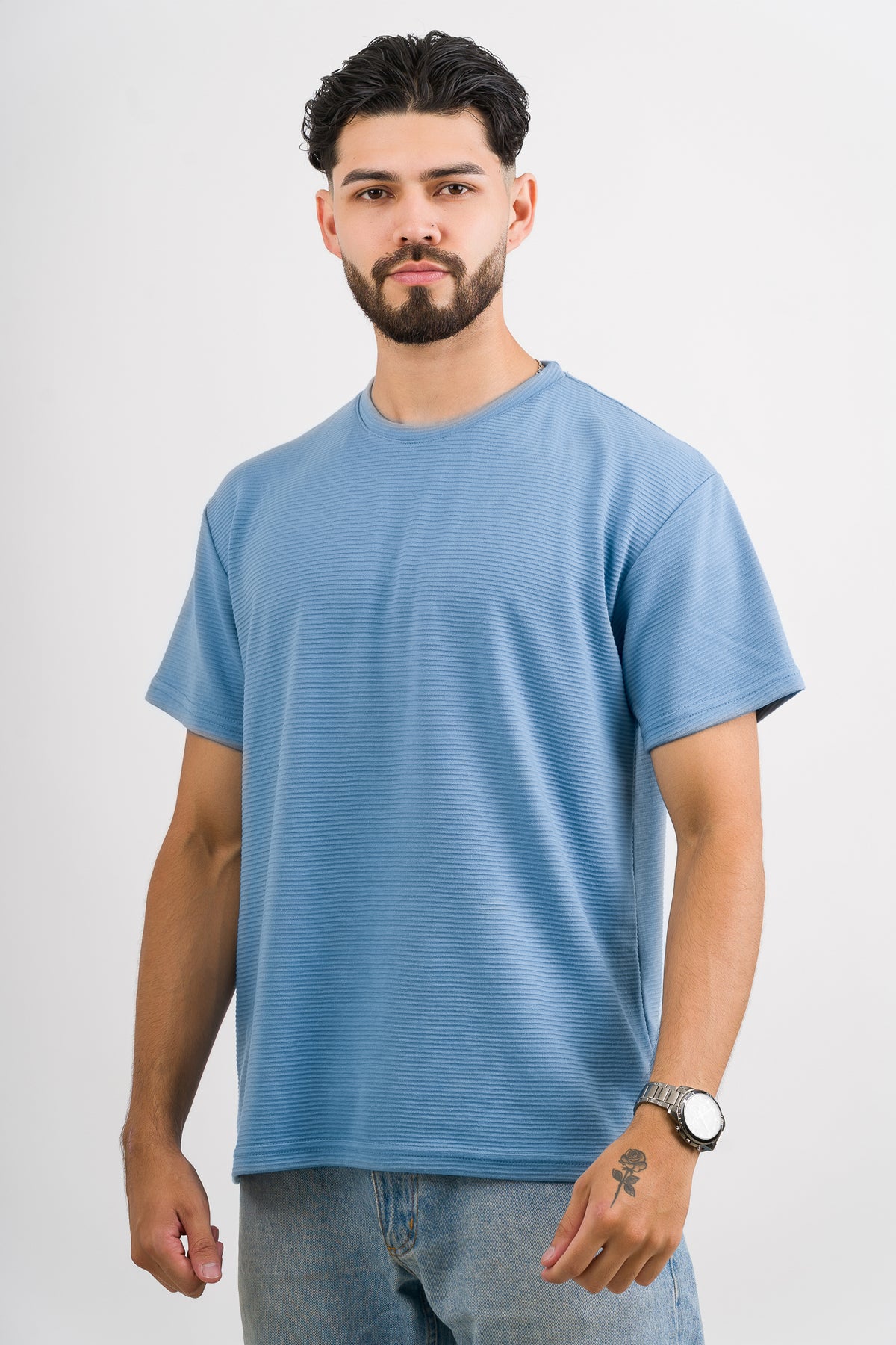 T-Shirt Text B Celeste - Voszmen