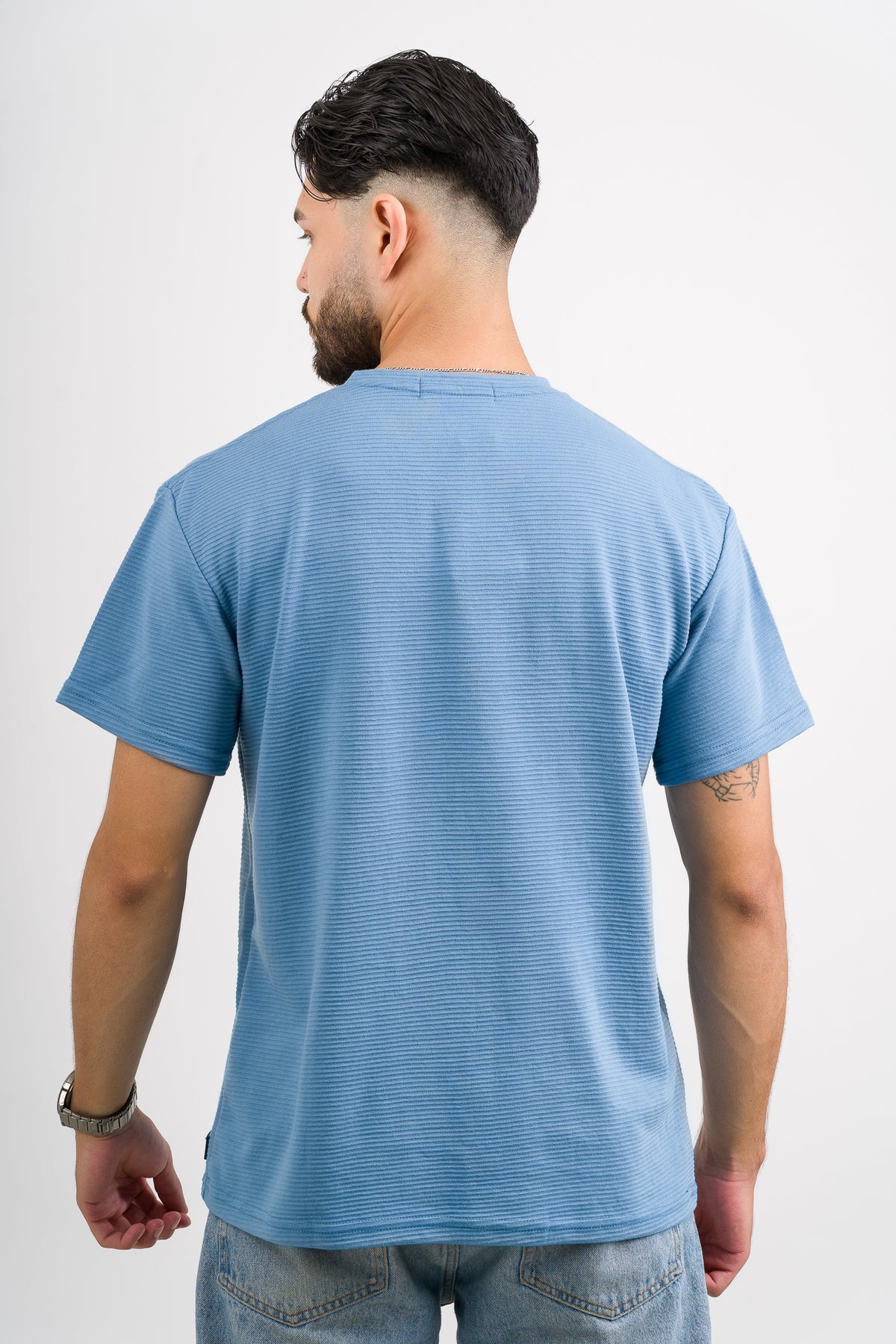 T-Shirt Text B Celeste - Voszmen