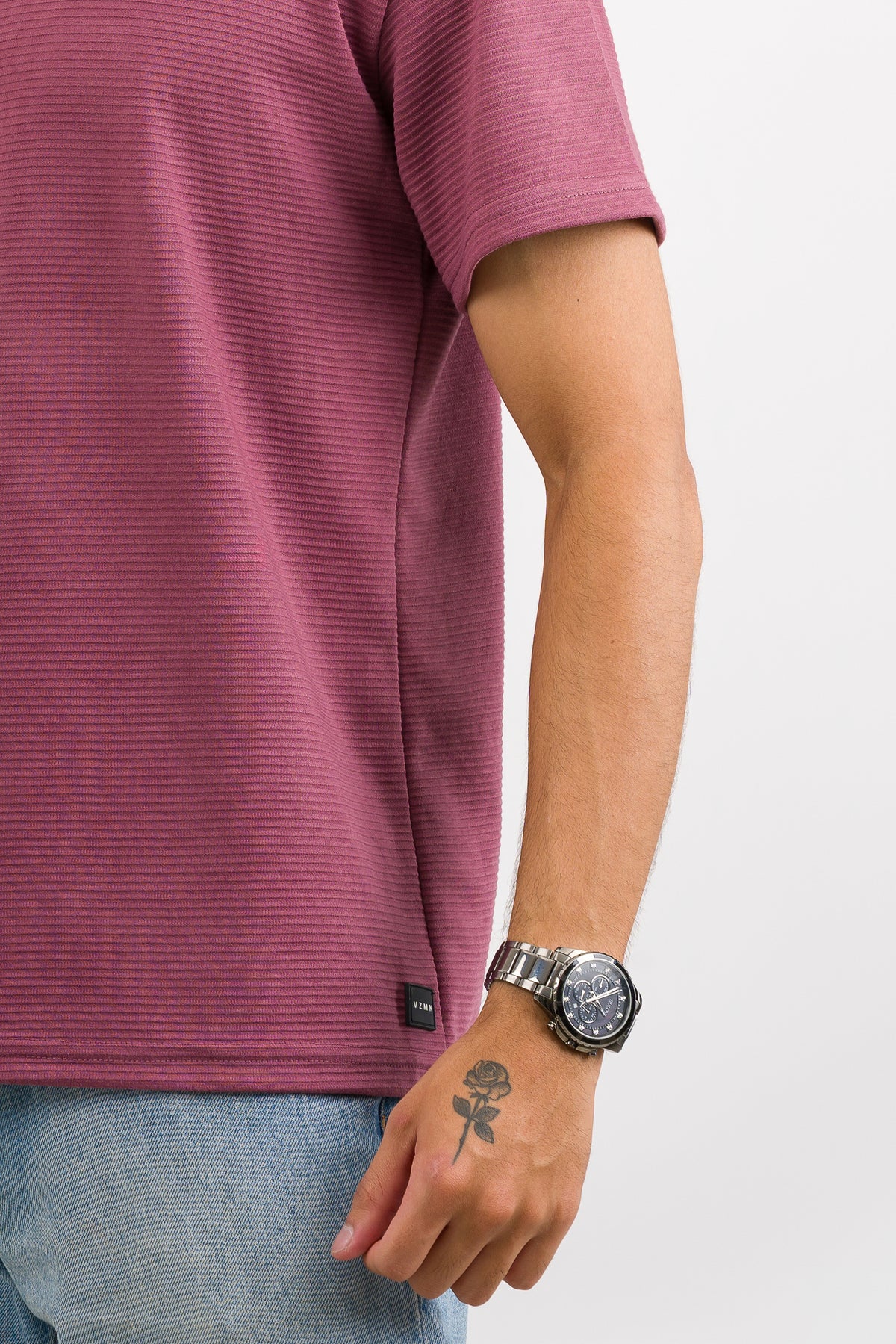 T-Shirt Text B Palo Rosa Dark - Voszmen