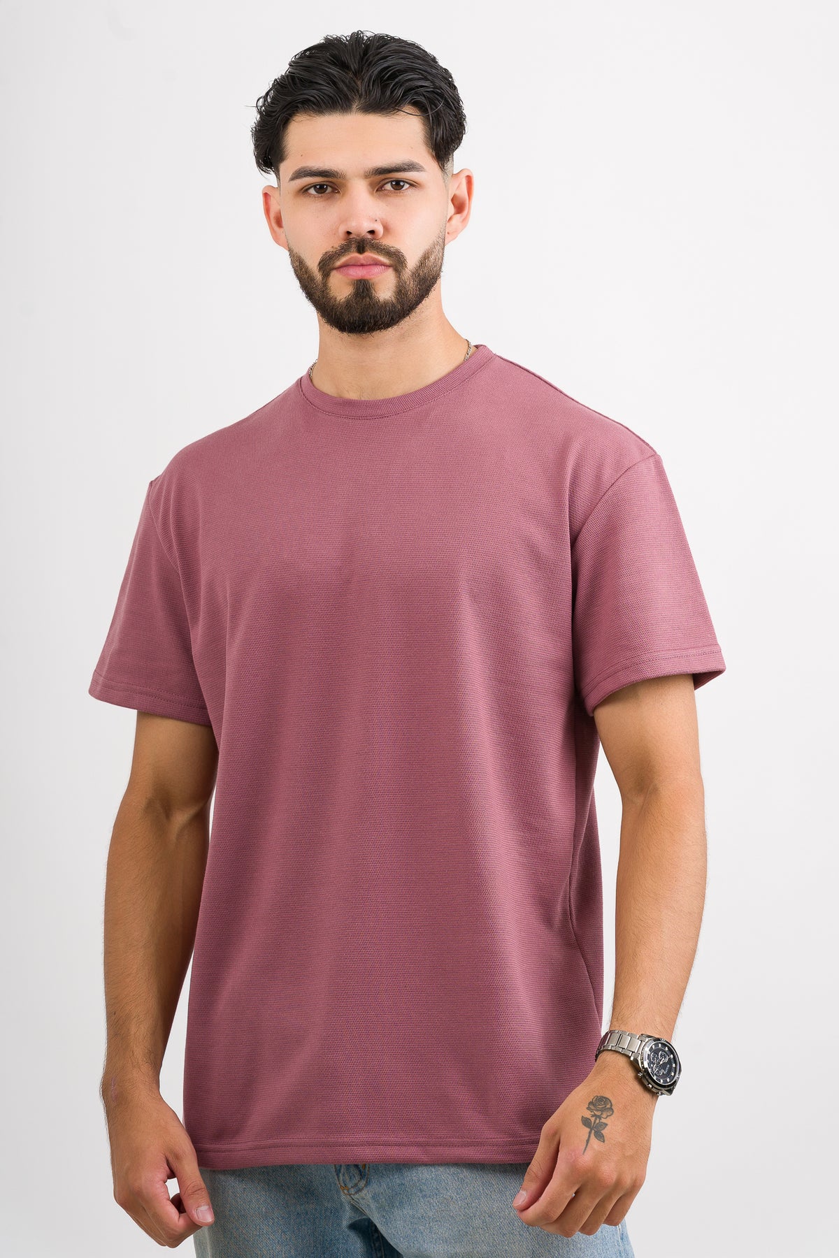 T-Shirt Text C Palo Rosa Dark - Voszmen