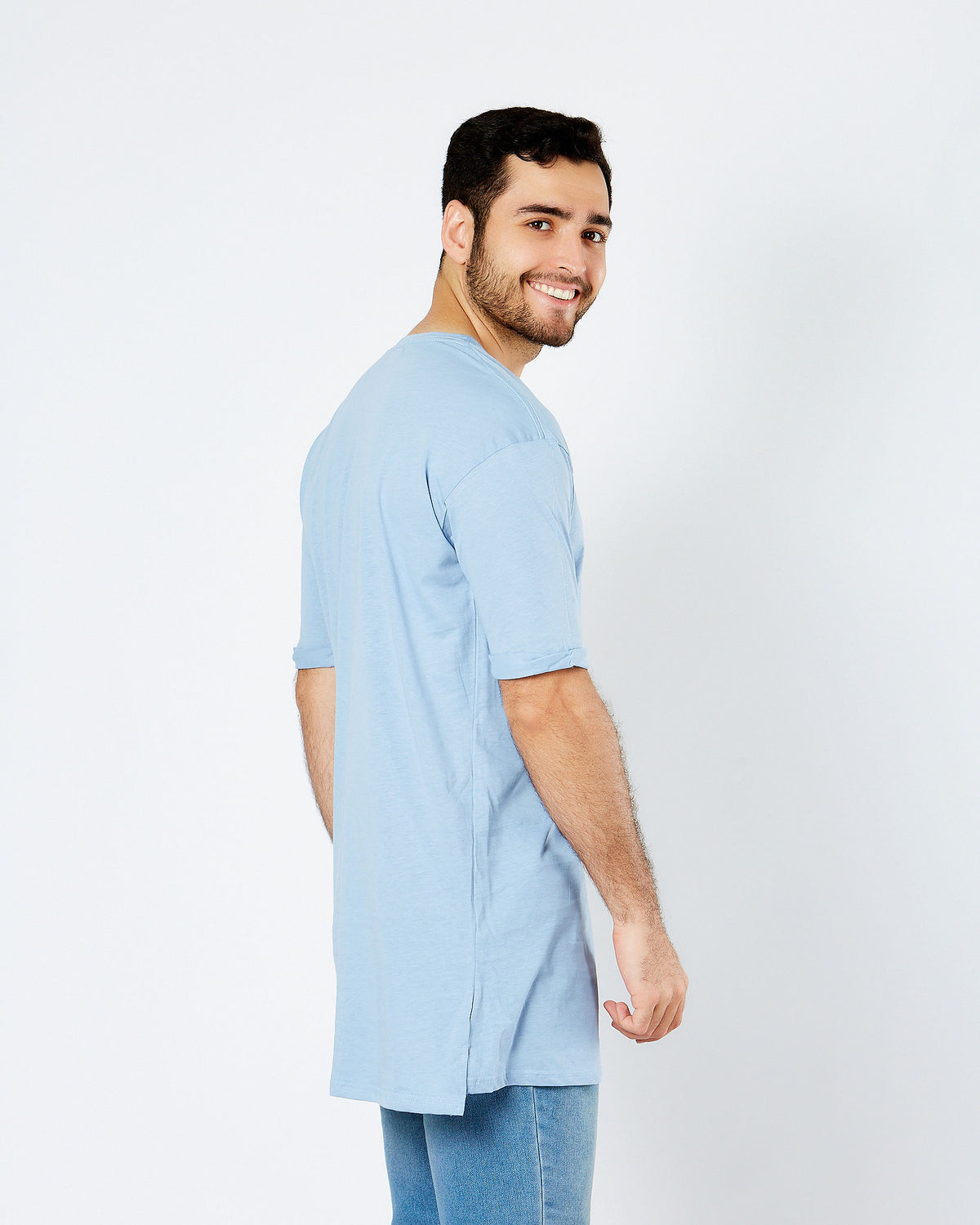 Camiseta Long Fit Celeste claro 1 - Voszmen