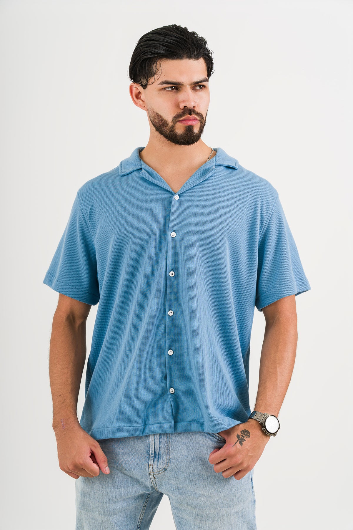 Camisa Text M Celeste - Voszmen