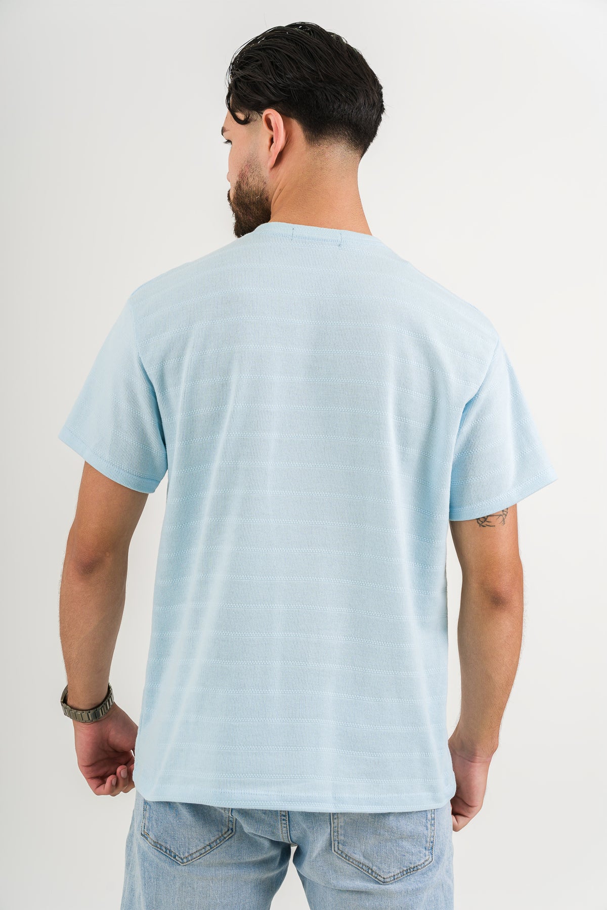 T-Shirt Text H Celeste claro - Voszmen
