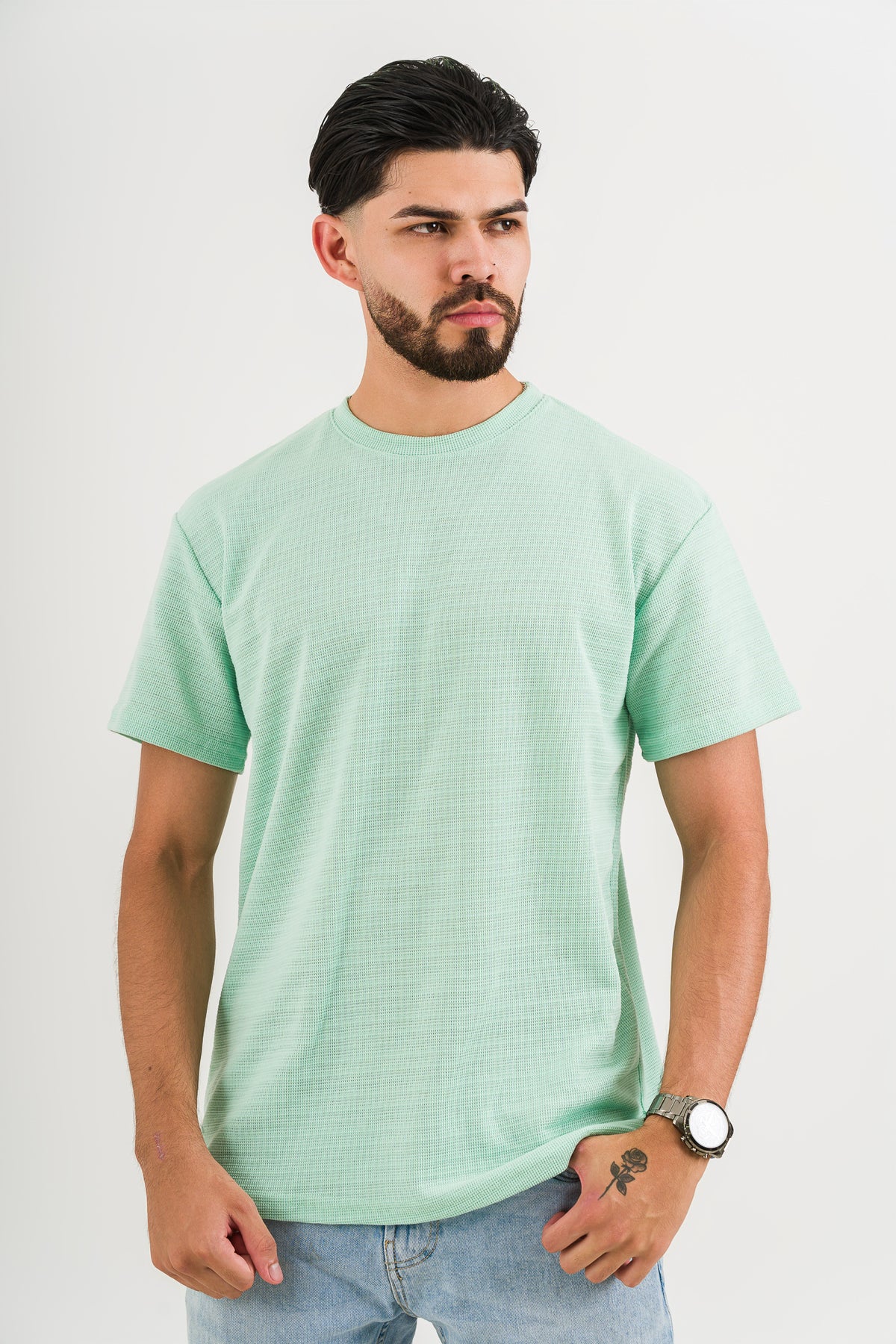 T-Shirt Text N Verde agua - Voszmen