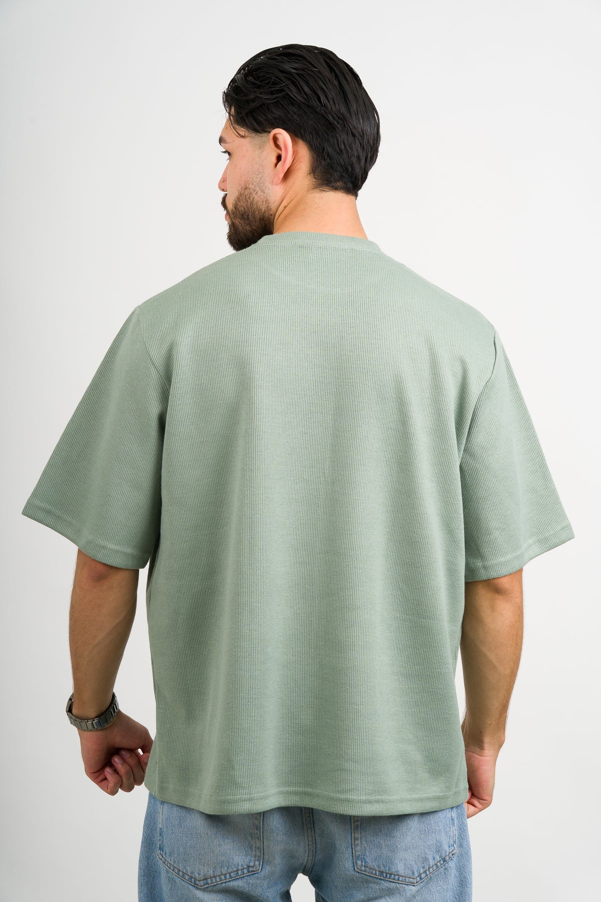 T-Shirt Over Text W Verde Pastel - Voszmen