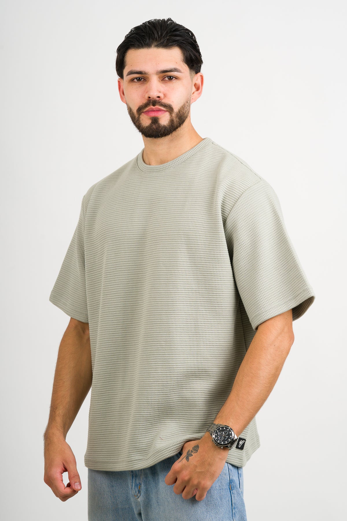 T-Shirt Over Text BA Verde Pastel - Voszmen