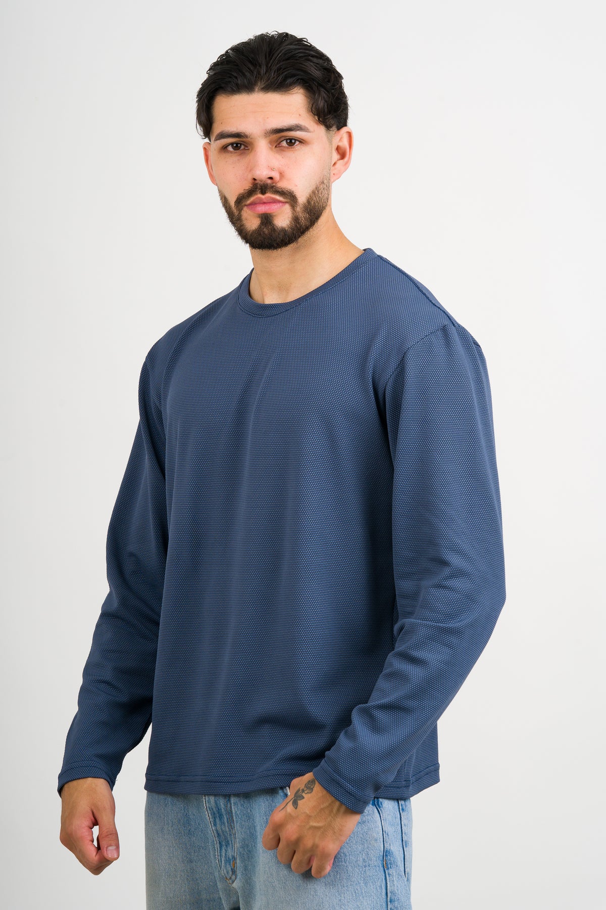 Camiseta ML Text LM Azul Petro - Voszmen