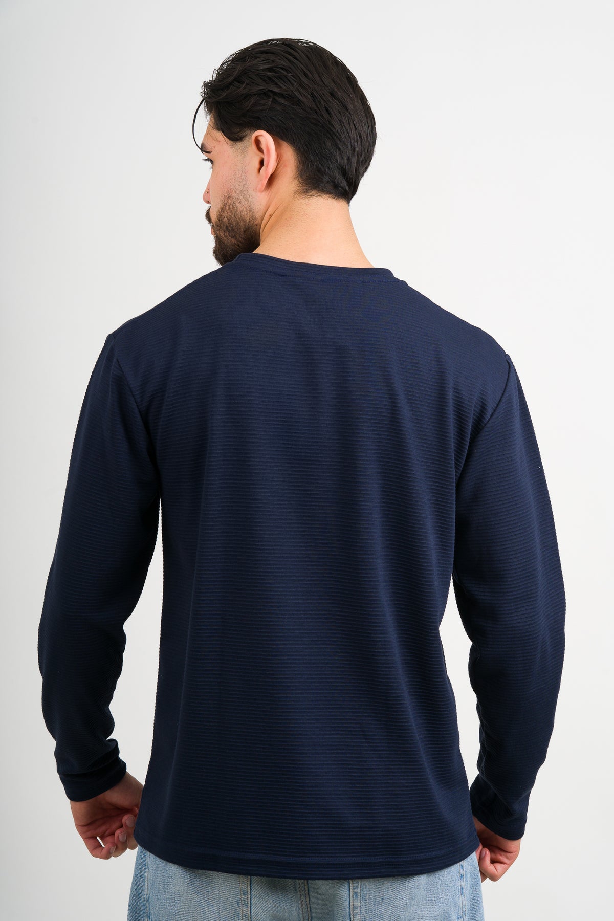 Camiseta ML Text B Azul Navy - Voszmen