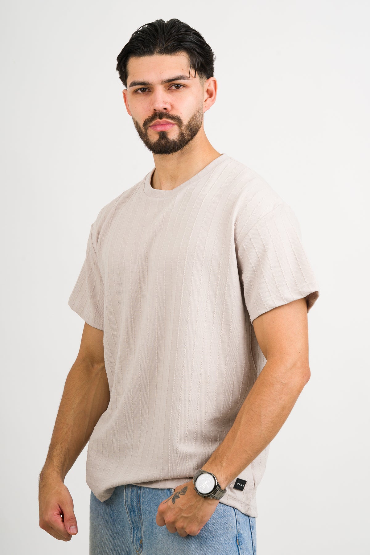 T-Shirt Text Kr Beige - Voszmen