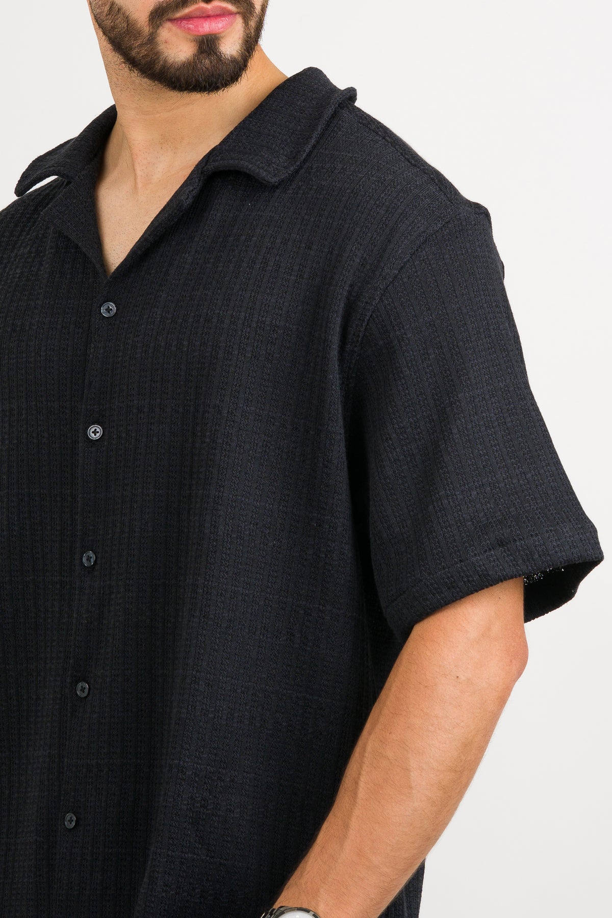 Camisa Over Tejida Md Negro - Voszmen