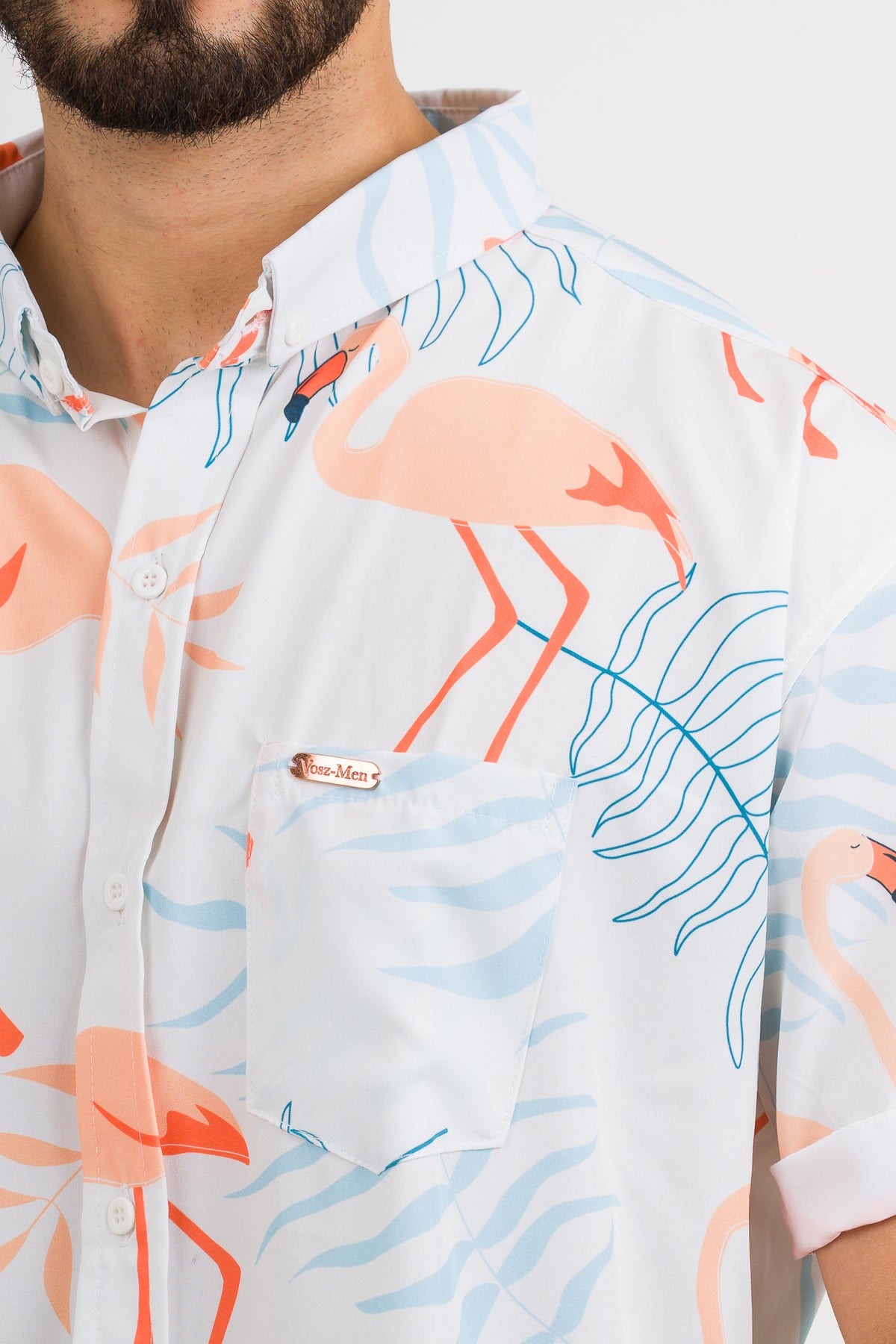 Camisa Button Flamingo - Voszmen