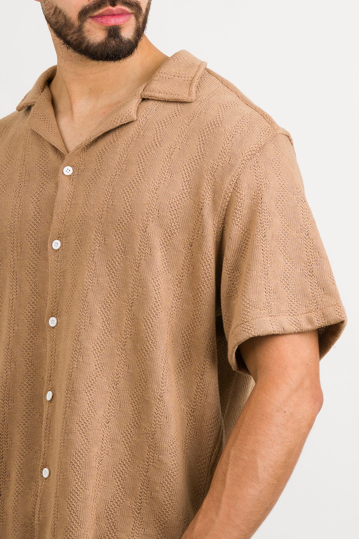 Camisa Over Tejida Mt café - Voszmen