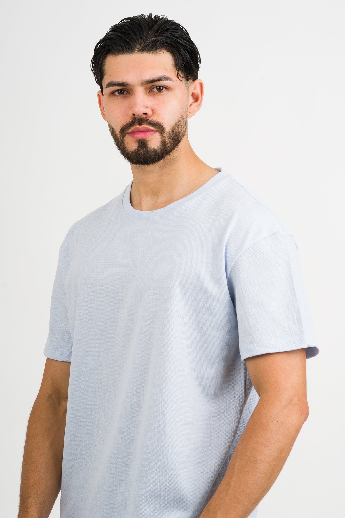 T-Shirt Text Fl Celeste - Voszmen