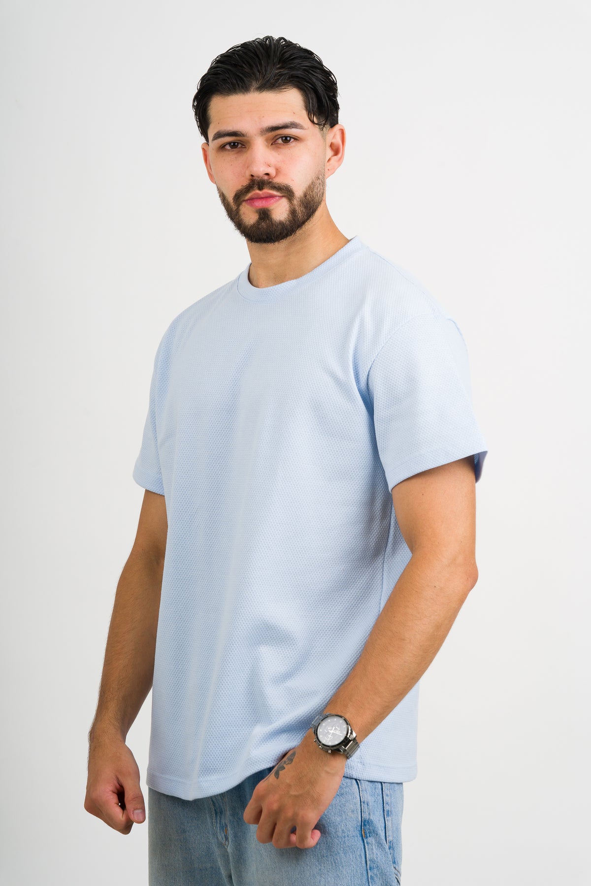 T-Shirt Text D Celeste Claro - Voszmen