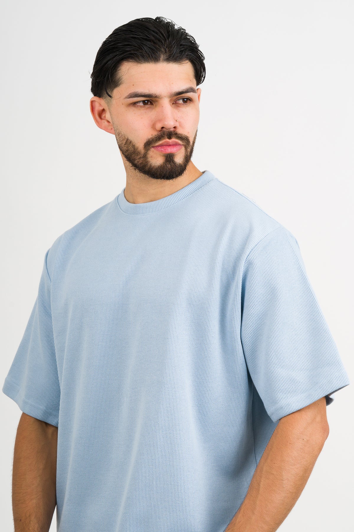 T-Shirt Over Text W Celeste - Voszmen