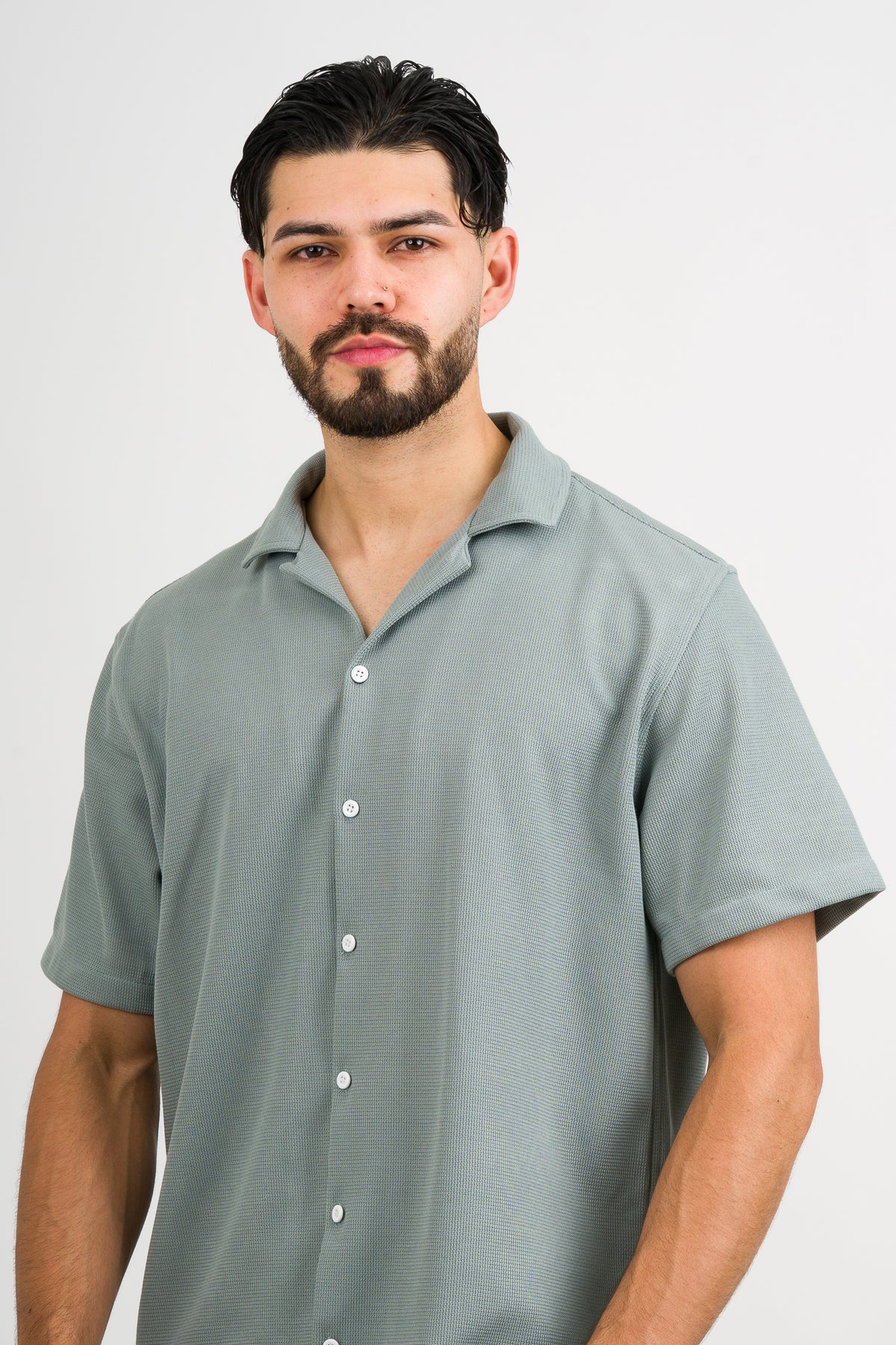 Camisa Text F Verde pastel - Voszmen
