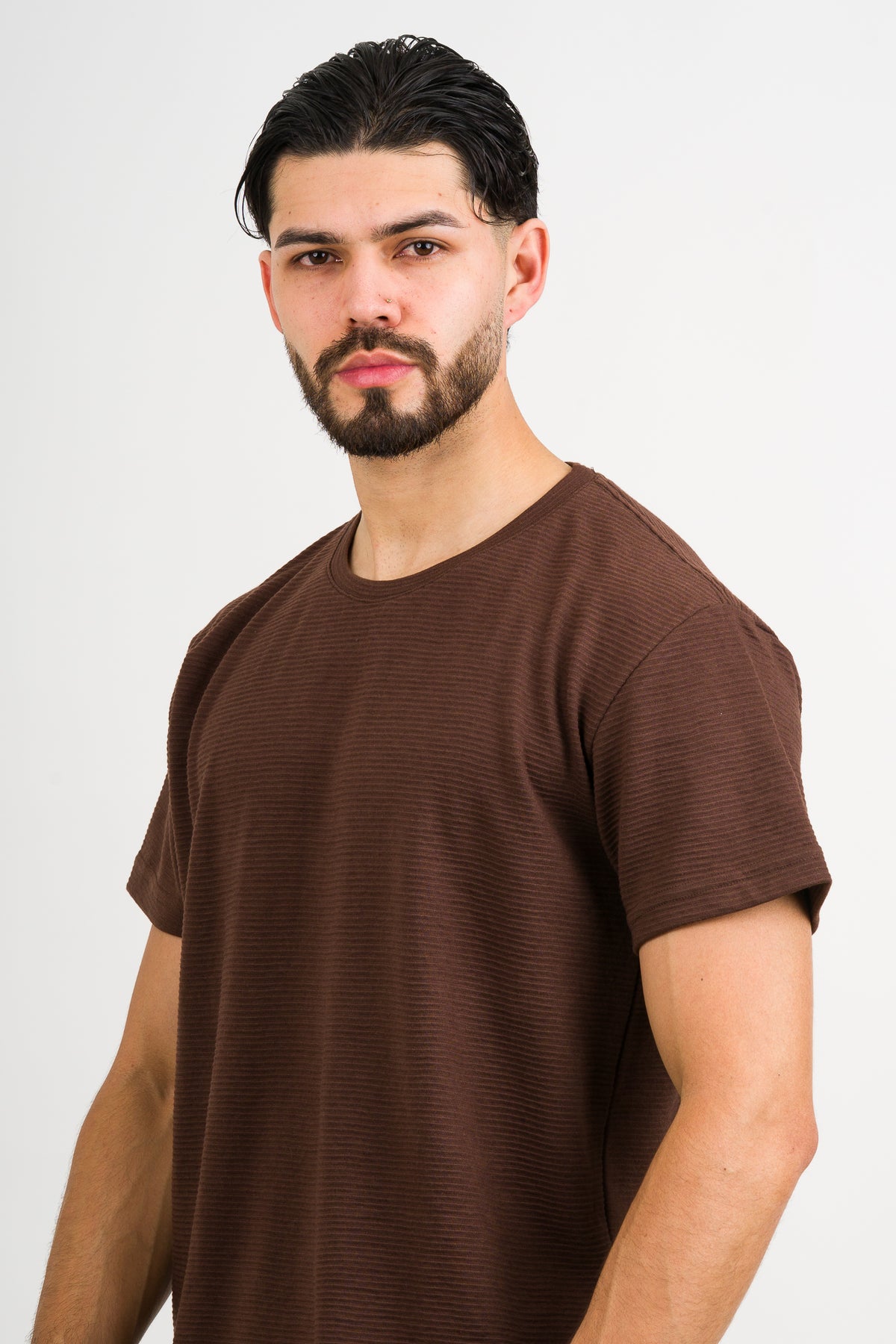 T-Shirt Text B café oscuro - Voszmen