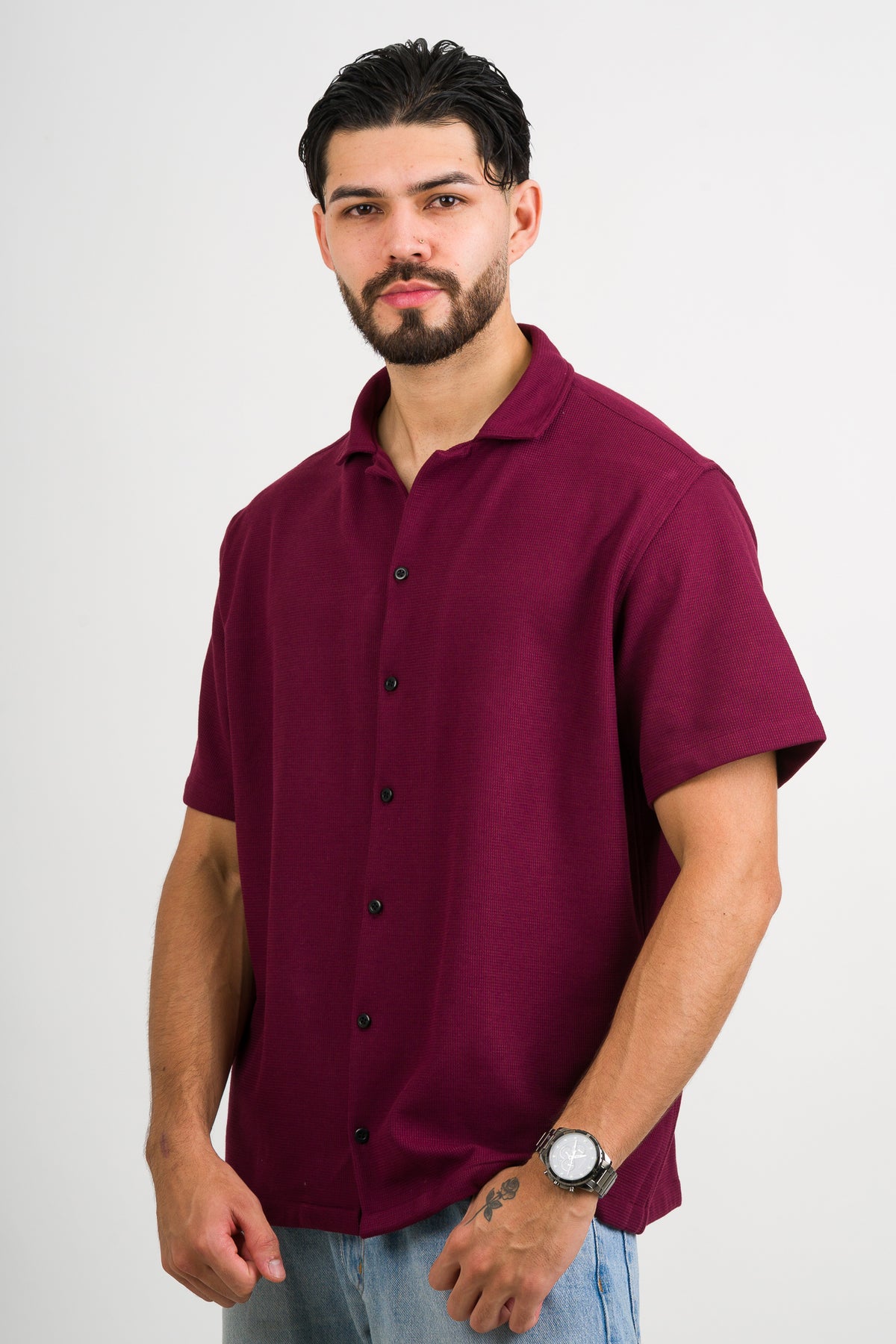 Camisa Text F Vino - Voszmen