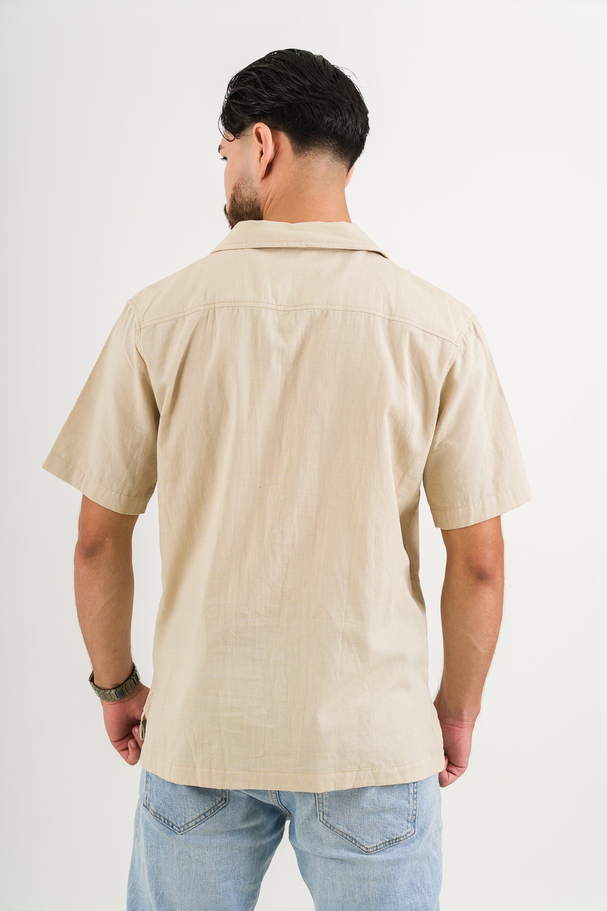Camisa Over Lino Cremmé - Voszmen