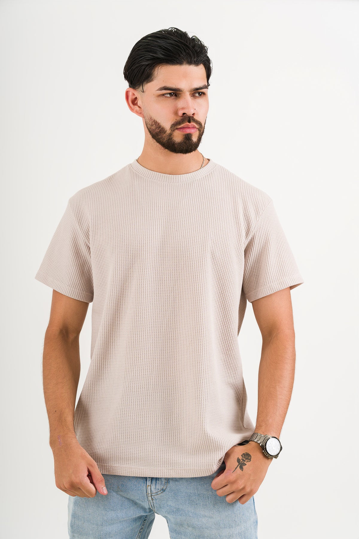 T-Shirt Text Q Beige - Voszmen