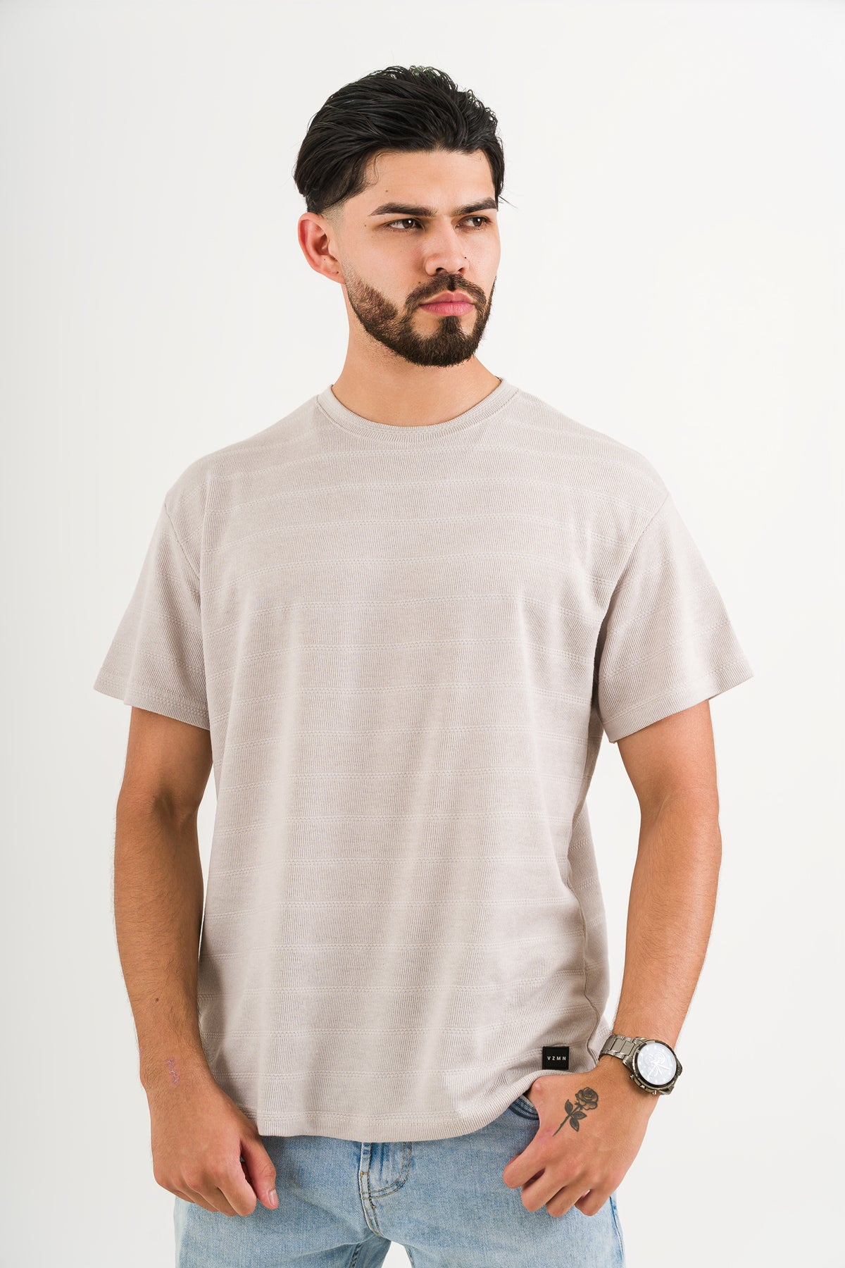 T-Shirt Text H Beige - Voszmen