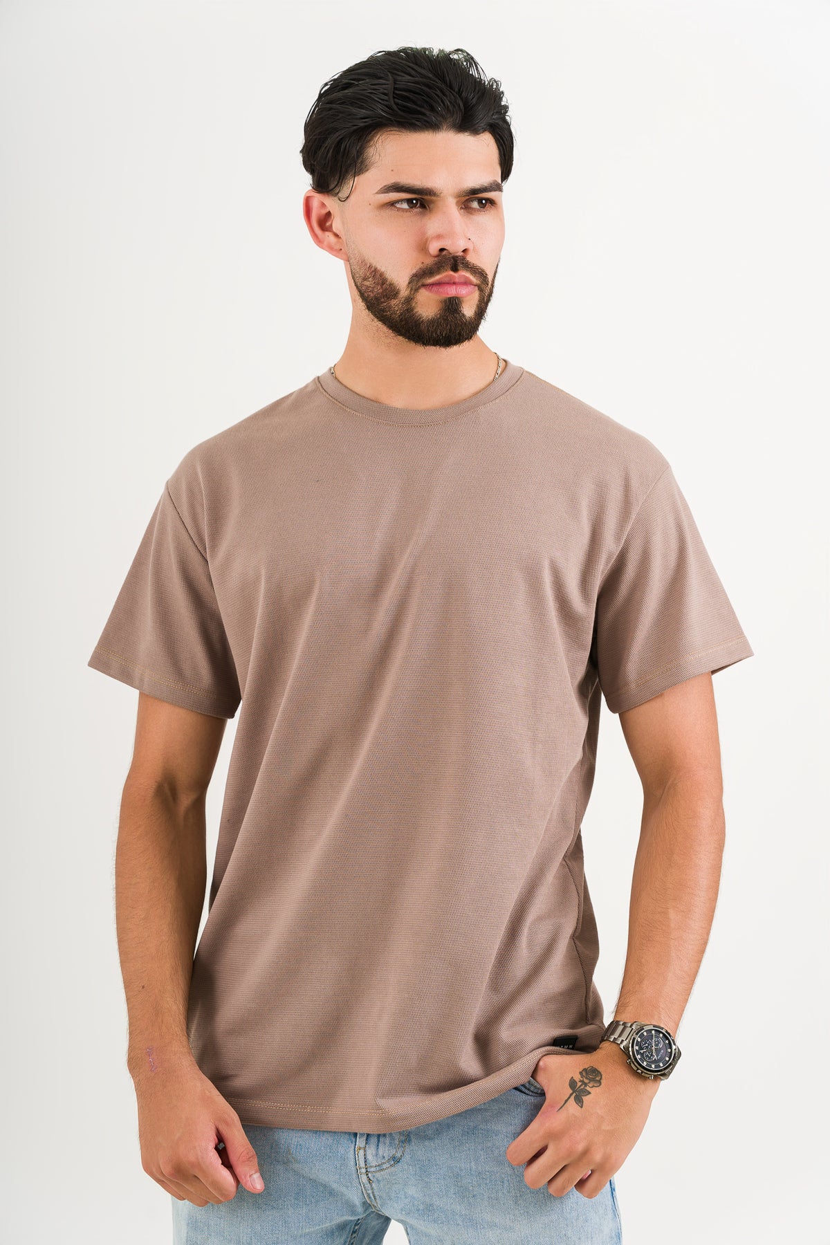 T-Shirt Text C cafe claro - Voszmen