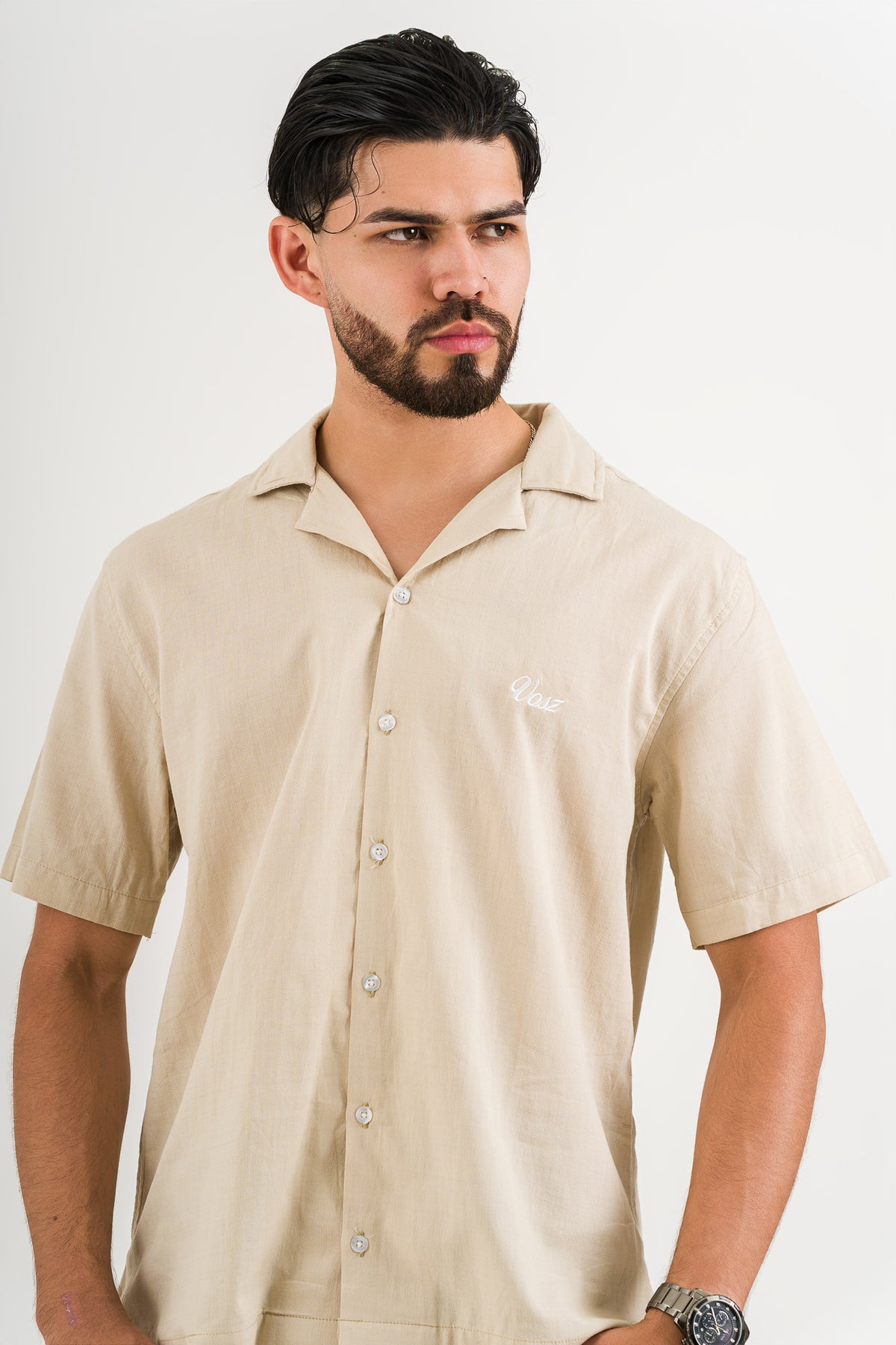 Camisa Over Lino Cremmé - Voszmen