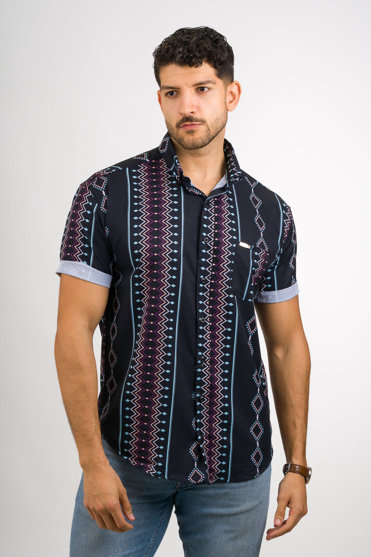 Camisa Button Black Tribu - Voszmen