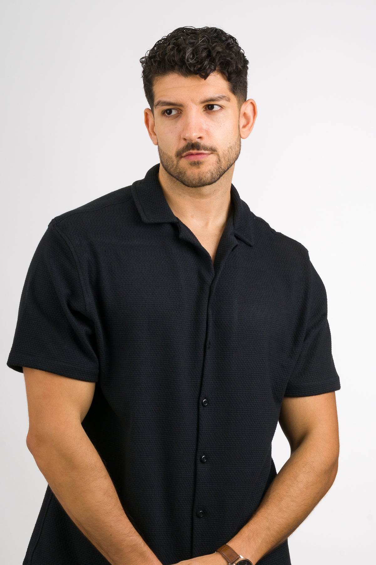 Camisa Text Ch Negro - Voszmen